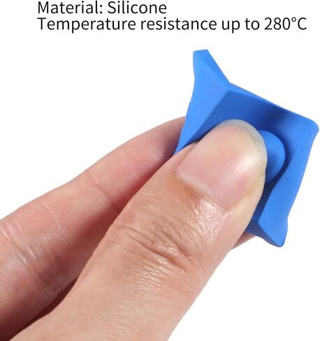 Aokin 3D Printer Heater Block Silicone Sock Hotend غطاء سيليكون لـ Creality Ender 3، Ender 3 Pro، Ender 3 V2، Ender 5، Ender 5 Pro، CR-10/10S، Anet A8، MK7/8/9 طابعة ثلاثية الأبعاد Hotend، أزرق، 3 قطع in Kuwait