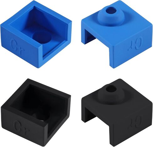 Aokin 3D Printer Heater Block Silicone Sock Hotend غطاء سيليكون لـ Creality Ender 3، Ender 3 Pro، Ender 3 V2، Ender 5، Ender 5 Pro، CR-10/10S، Anet A8، MK7/8/9 طابعة ثلاثية الأبعاد Hotend، أزرق، 3 قطع in Kuwait