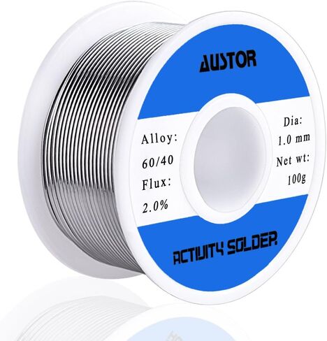AUSTOR 60-40 Tin Lead Rosin Core Solder Wire for Electrical Soldering (100g, 0.8mm) in Kuwait