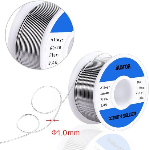 AUSTOR 60-40 Tin Lead Rosin Core Solder Wire for Electrical Soldering (100g, 0.8mm) in Kuwait