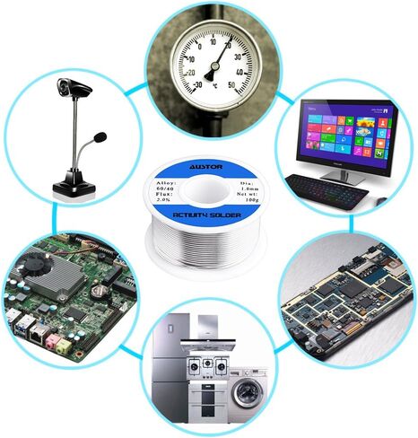 AUSTOR 60-40 Tin Lead Rosin Core Solder Wire for Electrical Soldering (100g, 0.8mm) in Kuwait