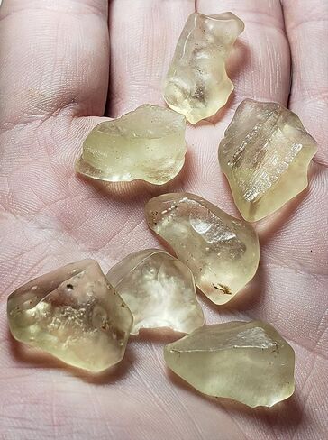 1pc Libyan Desert Glass Gold Tektite 2.75-4.25 Grams Extremely Rare A-Grade Translucent Natural Specimen Found in Only One Location in The World in Saudi Arabia