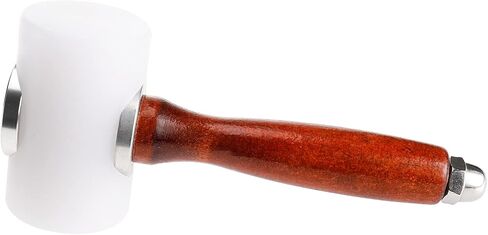 2 مطرقة نايلون بمقبض خشبي، مطارق نحت الجلود مجموعة أدوات خياطة جلد البقر للعمل بالحرف الجلدية (قطعتان) in Kuwait