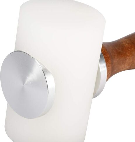 2 مطرقة نايلون بمقبض خشبي، مطارق نحت الجلود مجموعة أدوات خياطة جلد البقر للعمل بالحرف الجلدية (قطعتان) in Kuwait