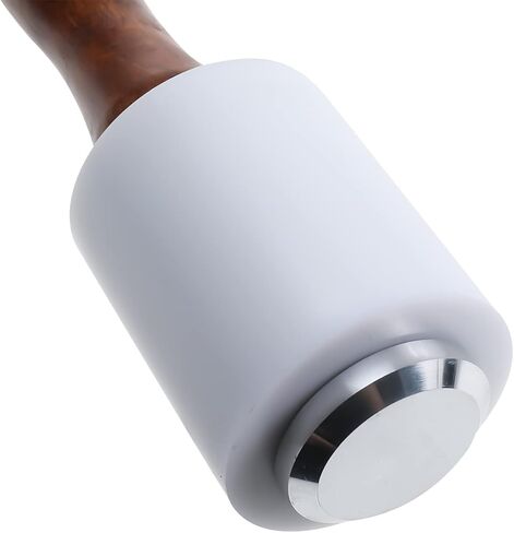 2 مطرقة نايلون بمقبض خشبي، مطارق نحت الجلود مجموعة أدوات خياطة جلد البقر للعمل بالحرف الجلدية (قطعتان) in Kuwait