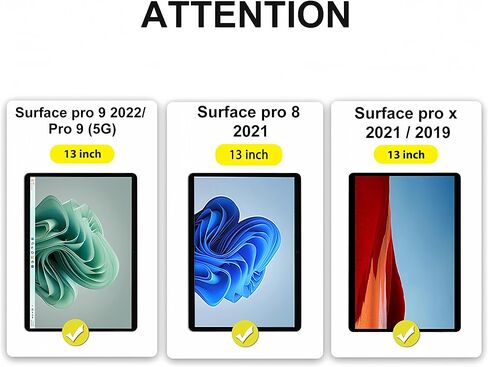 ZenRich [عبوة من قطعتين واقي شاشة من الزجاج المقوى المضاد للضوء الأزرق لجهاز Surface Pro 11 /Pro 10 /Pro 9 /Surface Pro 8 /Surface Pro X مع صلابة مضادة للوهج/ 9H/خالية من الفقاعات/صديقة للحافظة، متوافق مع القلم in Kuwait