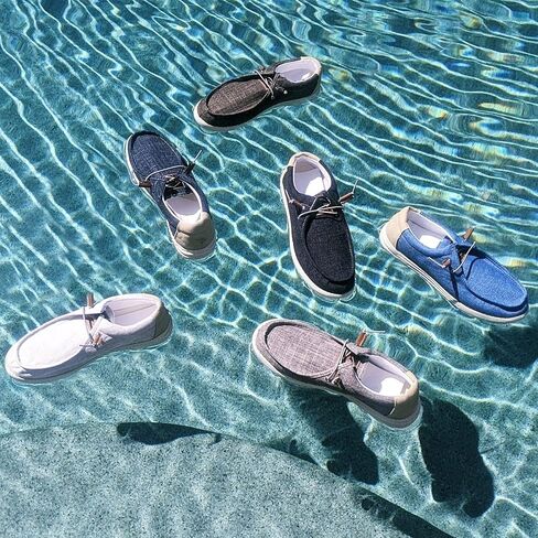 Alpine Swiss Flynn Mens Boat Shoes Casual Slip On Moccasin Loafers Sailing Deck Shoe So Light It Floats On Water in Kuwait