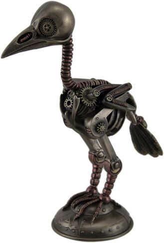 Veronese Design Steampunk Crow Skeleton Antique Bronze Finish Statue in Saudi Arabia