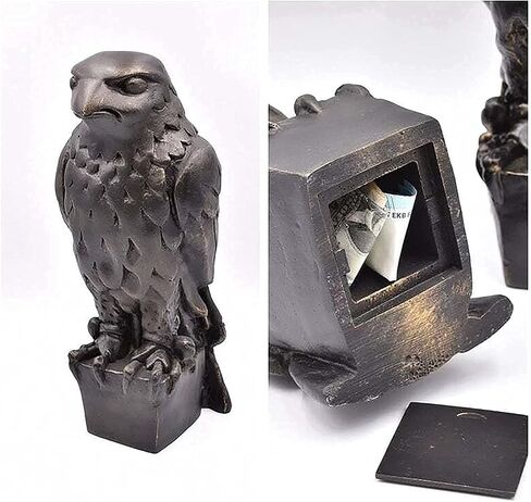 The Maltese Falcon Statue Prop Secret Compartment or Gold Edition!1941 Maltese Falcon Statue Replica,Handmade for Home Decor,Personalise Figurine for Office Desktop Decor,15cm (Black) (Y-88) in Saudi Arabia
