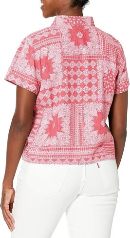 Tommy Hilfiger Women's Collared Shirt Button Up Bandana Chambray Shirt in Saudi Arabia