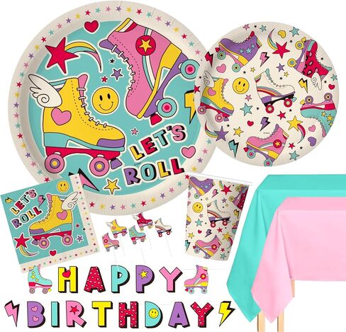 تكفي لـ 18 قطعة كاملة من مستلزمات حفلات أعياد الميلاد تتضمن أطباقًا ومناديل وأغطية طاولات ولافتة علوية للكب كيك مثالية لحفلات التزلج على الجليد وحفلات أعياد الميلاد in Kuwait