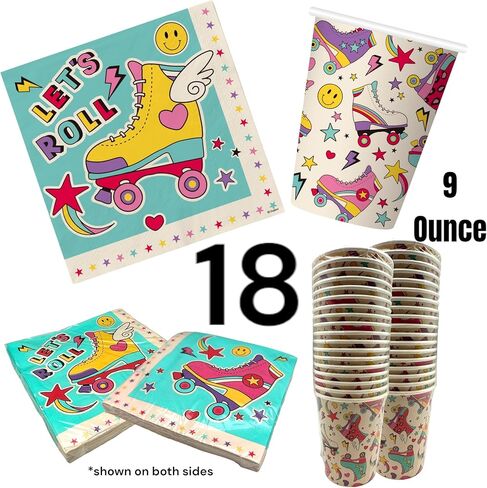 تكفي لـ 18 قطعة كاملة من مستلزمات حفلات أعياد الميلاد تتضمن أطباقًا ومناديل وأغطية طاولات ولافتة علوية للكب كيك مثالية لحفلات التزلج على الجليد وحفلات أعياد الميلاد in Kuwait