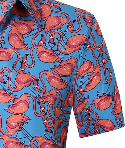 SSLR Women's Printed Short Sleeve Casual Button Down Hawaiian Shirt in Saudi Arabia