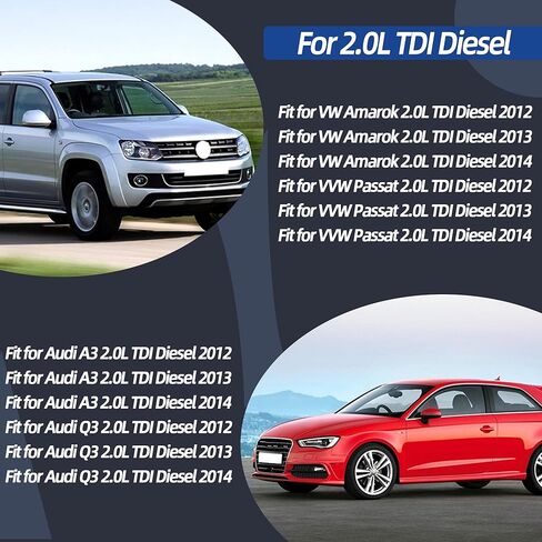 مجموعة مبيت فلتر مبرد زيت الألومنيوم متوافقة مع VW Amarok Passat 2012-2014، متوافقة مع Audi A3 Q3 2012-2014، 2.0 لتر ديزل، مجموعة مبيت فلتر زيت مبرد الزيت # 03L115389H 03L115389B in Kuwait