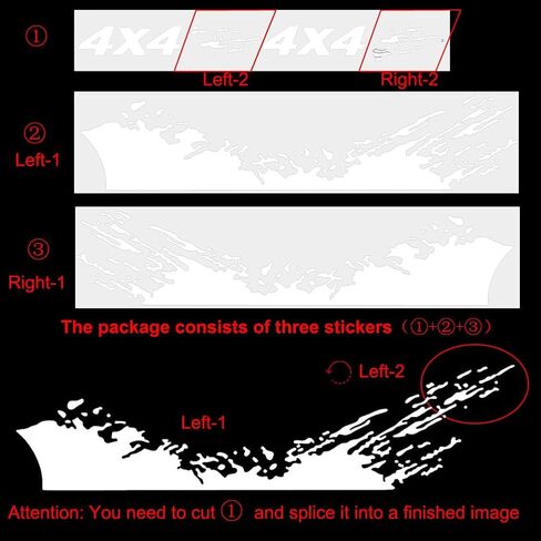 2pcs 74.8'' Universal Racing Stripes Car Decals 4x4 Waves Graphics Vinyl Stickers Waterproof Car Door Body Side Stickers Decals Decorations for Truck Pickup SUV Vehicles (X254 Black) in Saudi Arabia