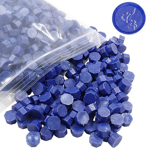 Murtenze 600Pcs Gold Sealing Wax Beads, Octagon Wax Seal Beads for Wax Stamp Sealing, Perfect for Gift Sealing Envelopes Invitations Wine Packages Invitations Cards Sealing Crafts in Saudi Arabia