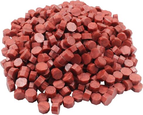 Murtenze 600Pcs Gold Sealing Wax Beads, Octagon Wax Seal Beads for Wax Stamp Sealing, Perfect for Gift Sealing Envelopes Invitations Wine Packages Invitations Cards Sealing Crafts in Saudi Arabia
