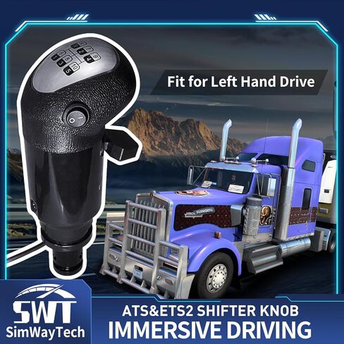 مقبض ناقل الحركة USB لمحاكاة الشاحنة باليد اليسرى من HCXLELD لـ ATS وETS2 متوافق مع Logitech G25 G27 G29 G920 G923 Thrustmaster TH8A Fanatec SQ Moza PXN أو محول DIY آخر in Kuwait