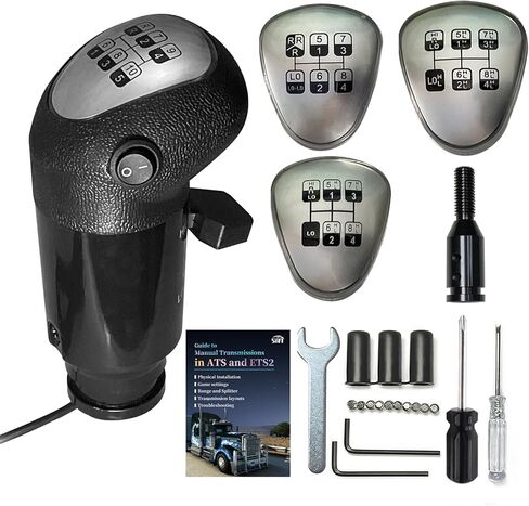 مقبض ناقل الحركة USB لمحاكاة الشاحنة باليد اليسرى من HCXLELD لـ ATS وETS2 متوافق مع Logitech G25 G27 G29 G920 G923 Thrustmaster TH8A Fanatec SQ Moza PXN أو محول DIY آخر in Kuwait