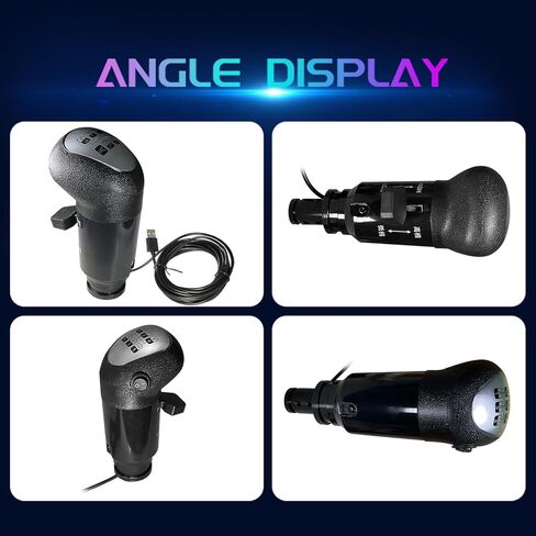 مقبض ناقل الحركة USB لمحاكاة الشاحنة باليد اليسرى من HCXLELD لـ ATS وETS2 متوافق مع Logitech G25 G27 G29 G920 G923 Thrustmaster TH8A Fanatec SQ Moza PXN أو محول DIY آخر in Kuwait