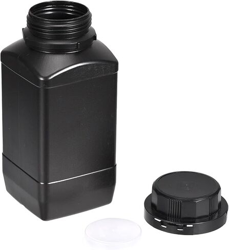 YOKIVE 1 Pcs Lab Reagent Bottle, Plastic Container with Wide Mouth | Chemical Sample Sealing, Great for Laboratory, Store, Factory (Black, 1000-ML) in Saudi Arabia