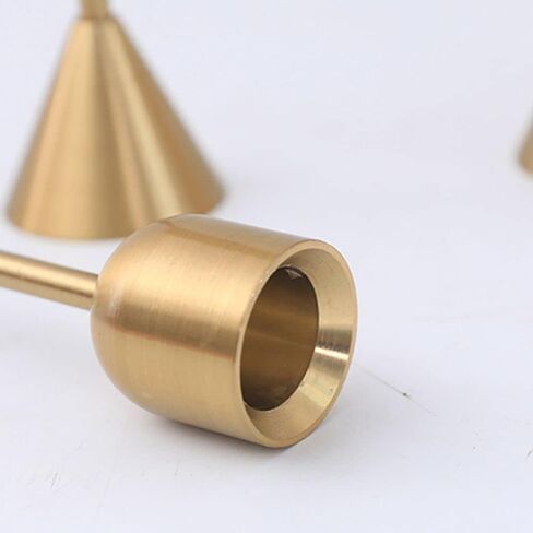 3Pcs/Set Metal Candle Holders Long Pillar Simple Golden Wedding Decoration Bar Party Living Room Decor Home Decor Candlestick(Gold) in Saudi Arabia
