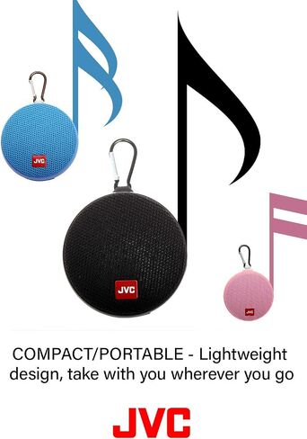 JVC Portable Wireless Speaker with Surround Sound, Bluetooth 5.0, Waterproof IPX4, 7-Hour Battery Life - SPSA2BTB (Black) in Saudi Arabia