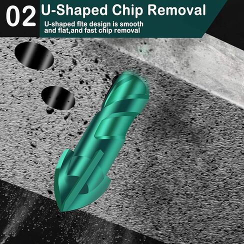 Mgtgbao 10PC 6mm Masonry Drill Bits, 1/4" Concrete Drill Bit Set for Tile,Brick, Plastic and Wood,Tungsten Carbide Tip Best for Wall Mirror and Ceramic Tile (Green) in Kuwait