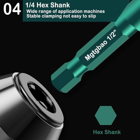 Mgtgbao 10PC 6mm Masonry Drill Bits, 1/4" Concrete Drill Bit Set for Tile,Brick, Plastic and Wood,Tungsten Carbide Tip Best for Wall Mirror and Ceramic Tile (Green) in Kuwait