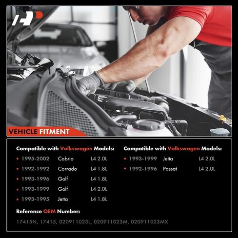 A-Premium Starter Motor Compatible with Volkswagen Jetta 93-99, Corrado, Cabrio 92-02, Golf 93-99, Passat 92-96, 2.0L 1.8L, 12V 1.1KW 9 Teeth (CCW) Counterclockwise, Replace# 020911023A, 020911023L in Saudi Arabia