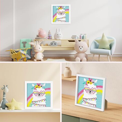 Diamond Art Kits for Kids with Frame, 5D Diamond Art Kits Painting for Kids, Diamond Gem Art Gifts for Girls Boys Ages 4-8-12, Diamond Dots kits, Cartoon Painting Arts and Crafts (7x7inch) in Saudi Arabia