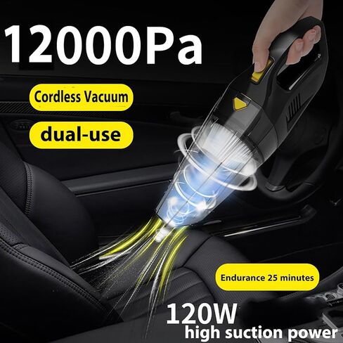 Dust Buster Upgrade Handheld Vacuum Cordless Rechargeable Handheld Vacuums 12000PA-16500PA High Power with Power Display for Car, Home, Office, Pet Hair Travel Cleaning Wet and Dry Use in Saudi Arabia