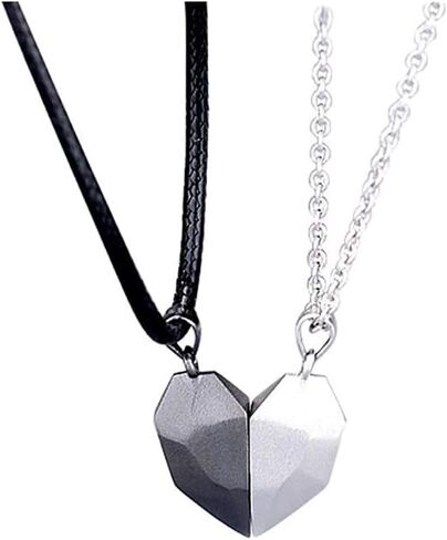 Anniversary Birthday Gifts for Couple Necklace Relationship Gift for Boyfriend and Girlfriend Magnetic Heart Necklaces for 2 Matching Necklace for Husband Wife Best Friends in Saudi Arabia