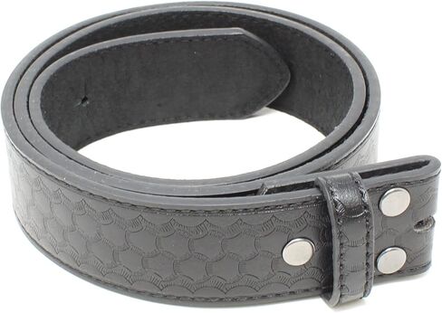 Leather Belt Strap with Dragon Scale Embossed Pattern 1.5" Wide with Snaps in Kuwait