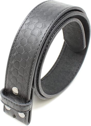 Leather Belt Strap with Dragon Scale Embossed Pattern 1.5" Wide with Snaps in Kuwait