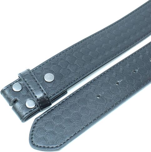 Leather Belt Strap with Dragon Scale Embossed Pattern 1.5" Wide with Snaps in Kuwait