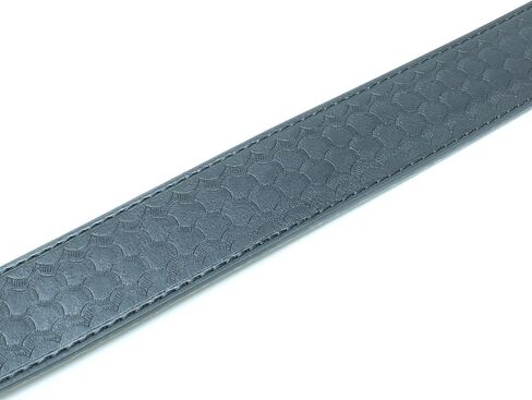 Leather Belt Strap with Dragon Scale Embossed Pattern 1.5" Wide with Snaps in Kuwait