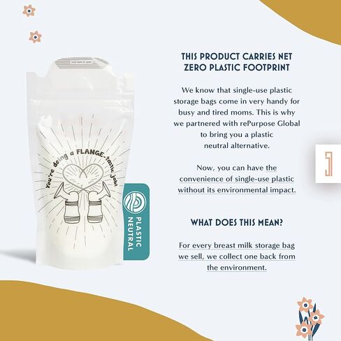 Breast Milk Bag, Fun Quotes Breastmilk Storage Bags with 5 Slogans (60 units, 8oz capacity) - Ideal for Freezer and Breastmilk Cooler Bag - Breast Milk Storing Bags with Secure Double Zip in Kuwait