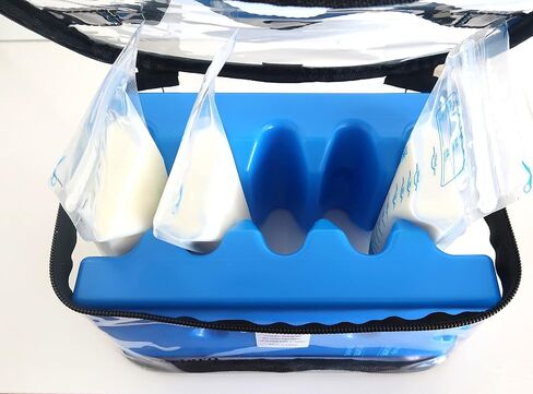 Ice Pack and Safety Case Set for Breastmilk Bags - carigro Brand - Insert for Breastmilk Cooler Bag (3 Items) in Saudi Arabia