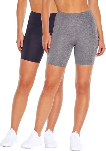Bally Total Fitness Women's High Rise 7" Bike Short-2 Pack in Saudi Arabia
