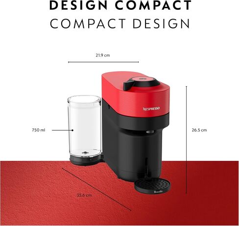 Nespresso Vertuo POP+ by Breville with Milk Frother, Red in Kuwait