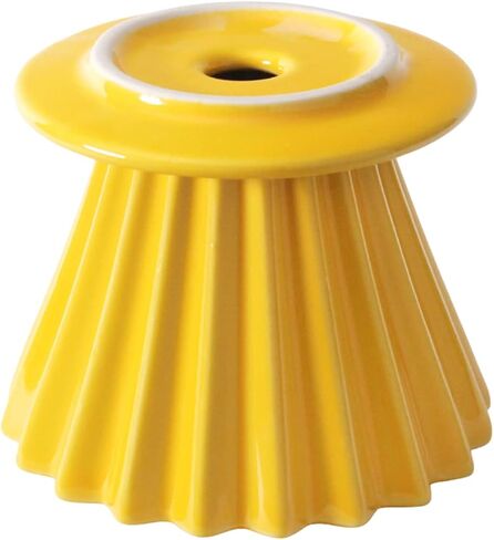 Needzo Pour Over Coffee Dripper Yellow Ceramic Slow Brewing Accessories for Home, Cafe, Restaurants, Reusable Barista Brew Cup, 4.5 x 3.5 in Saudi Arabia