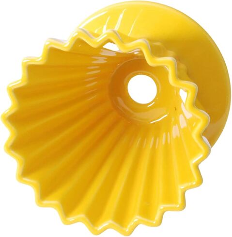 Needzo Pour Over Coffee Dripper Yellow Ceramic Slow Brewing Accessories for Home, Cafe, Restaurants, Reusable Barista Brew Cup, 4.5 x 3.5 in Saudi Arabia