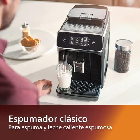 Philips 1200 Series Super Automatic Coffee Maker with Built-in Coffee Mill - Classic Milk Frother, Intuitive Touch Screen, Matte Black in Saudi Arabia