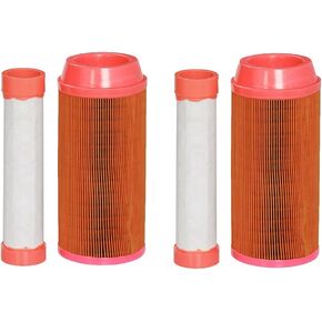 4 Pcs Inner Outer Air Filter for Kubota ZD1211 ZD1211L ZD1211R ZD1211RL D323 ZD326HL ZD326P ZD326RP ZD326S ZD331LP K3181-82240 & K3181-82250