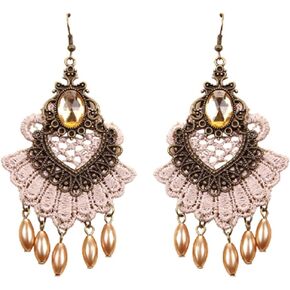 هالوين القوطية الدانتيل استرخى أقراط خمر الأحمر حجر الراين الدمعة الثريا استرخى أقراط الهالوين الأسود الدانتيل الأحمر الزهور استرخى أقراط هالوين تأثيري أقراط مجوهرات in Kuwait