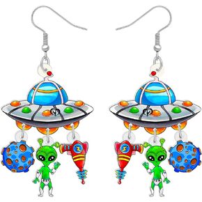 Acrylic Subject Earrings Dangle Back to School Jewelry Funny Physics Chemistry Astronomy Gifts for Teachers Women Girls