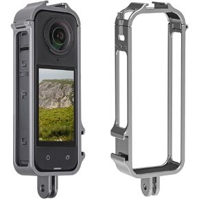 إطار حماية معدني لكاميرا Insta360 X4، حامل توسيع ومحول تركيب، حامل معدني، غطاء إطاري لكاميرا الحركة X4، قفص إطار من الألومنيوم لملحقات Insta360 X4