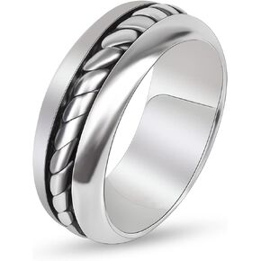 Twisted Cable Wire Band Ring for Women Vintage Braided Rope Shape Band Ring Fashion Brand Jewelry Gift