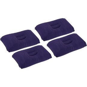 4 Pack Inflatable Pillow - Ultralight Inflatable Camping Travel Pillow, Neck Lumbar Support, Apply to Travel (17 x 11 Inch, Dark Purple)